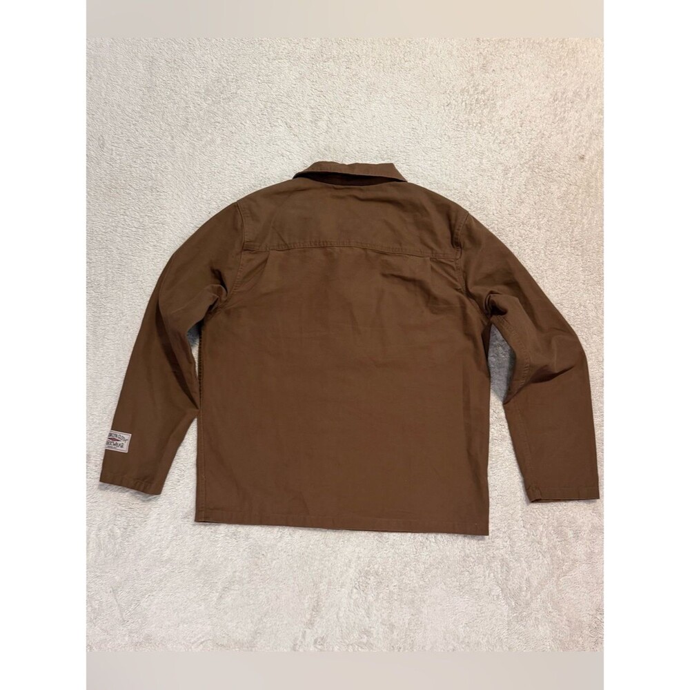 Brooklyn Cloth Jacket Mens M Brown Work Canvas Embroidered Patch Gorp Utility - Picture 10 of 13